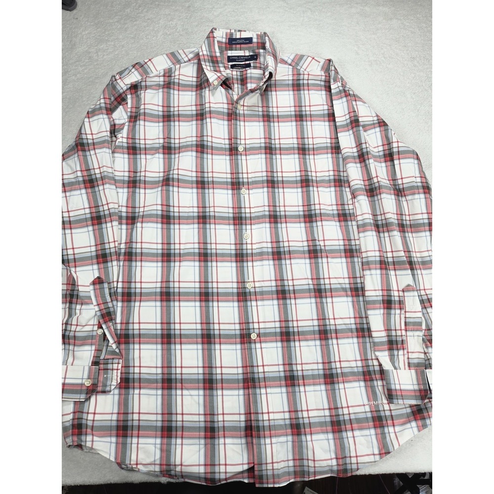 Daniel Cremieux XL Plaid Shirt Mens Button Down Tailored Fit Cotton Casual